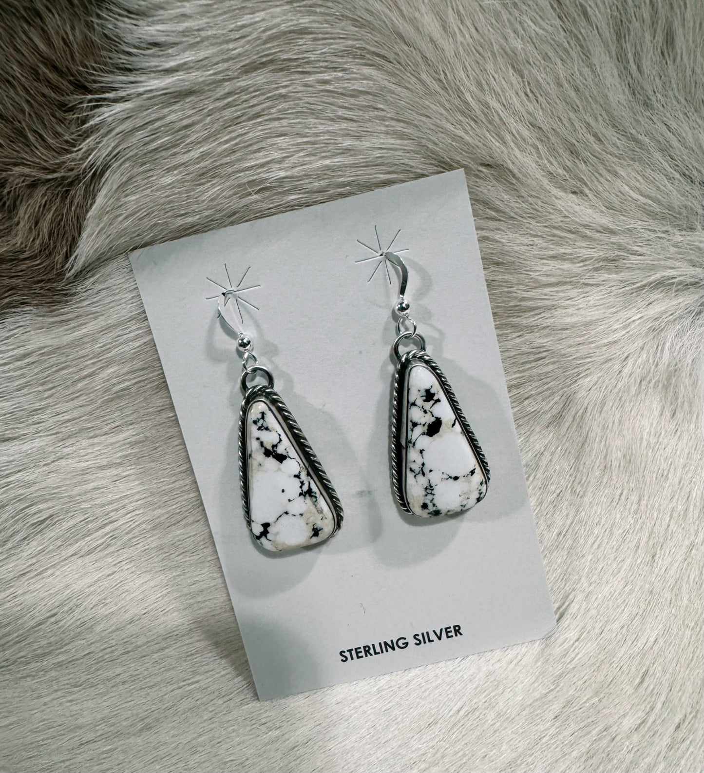 White Buffalo Earrings