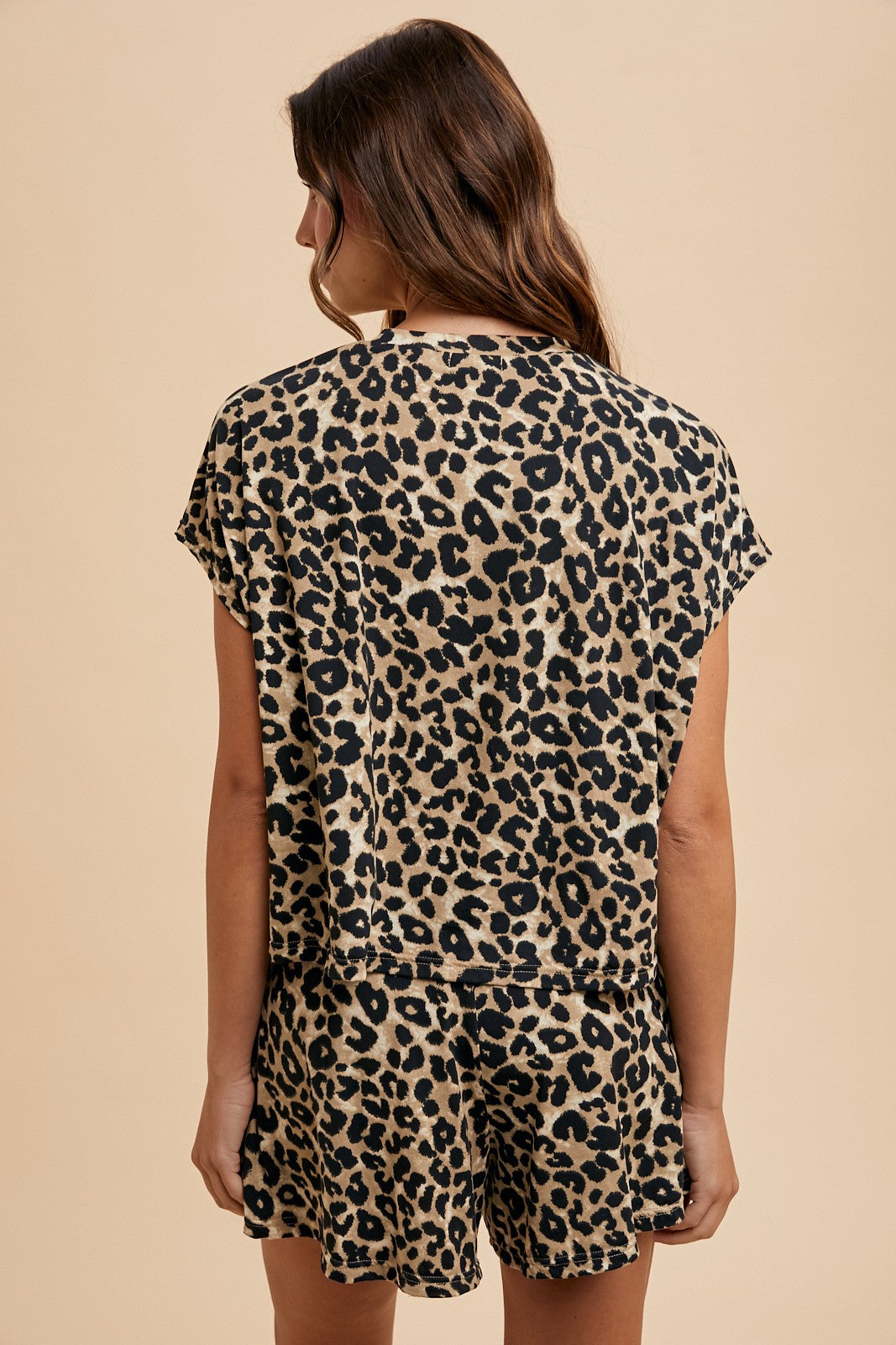 Leopard Top & Shorts Set
