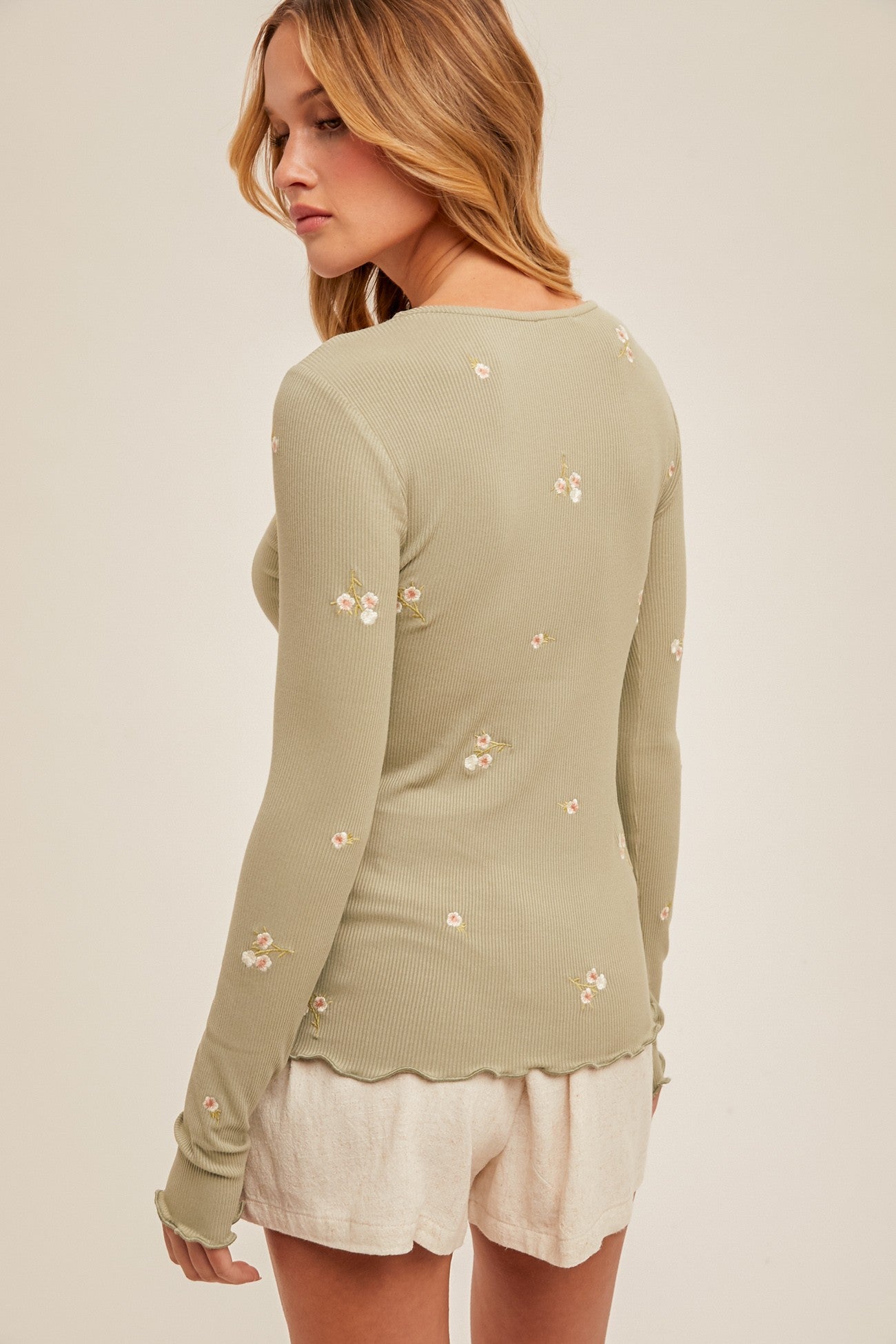 Floral Embroidered Long Sleeve