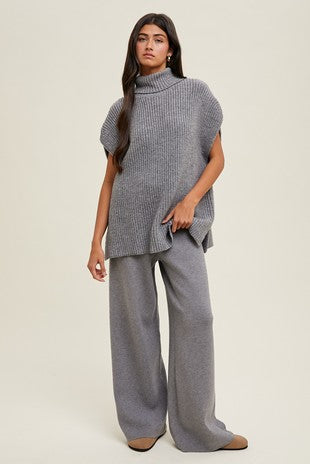 Turtle Neck Sweater Top & Pants Set