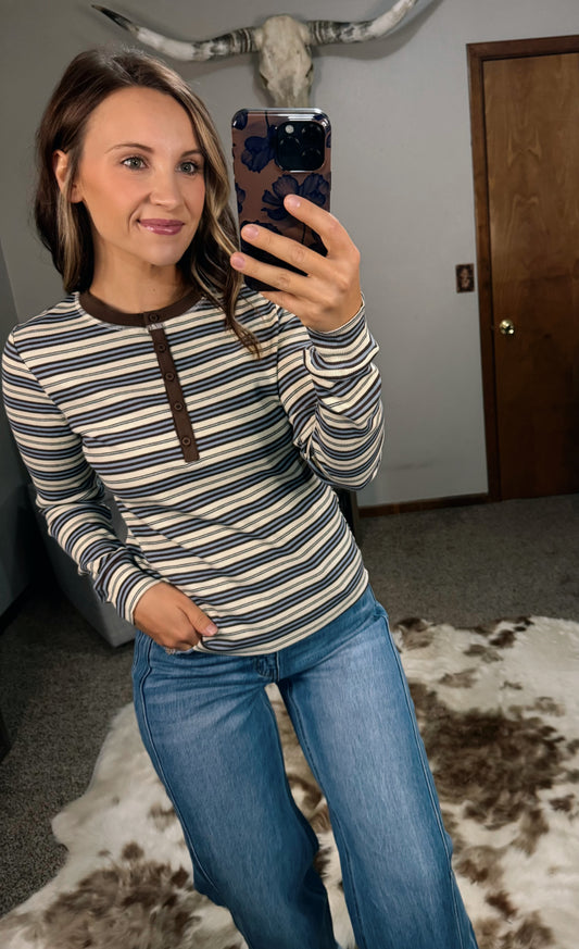 Striped Knit Top