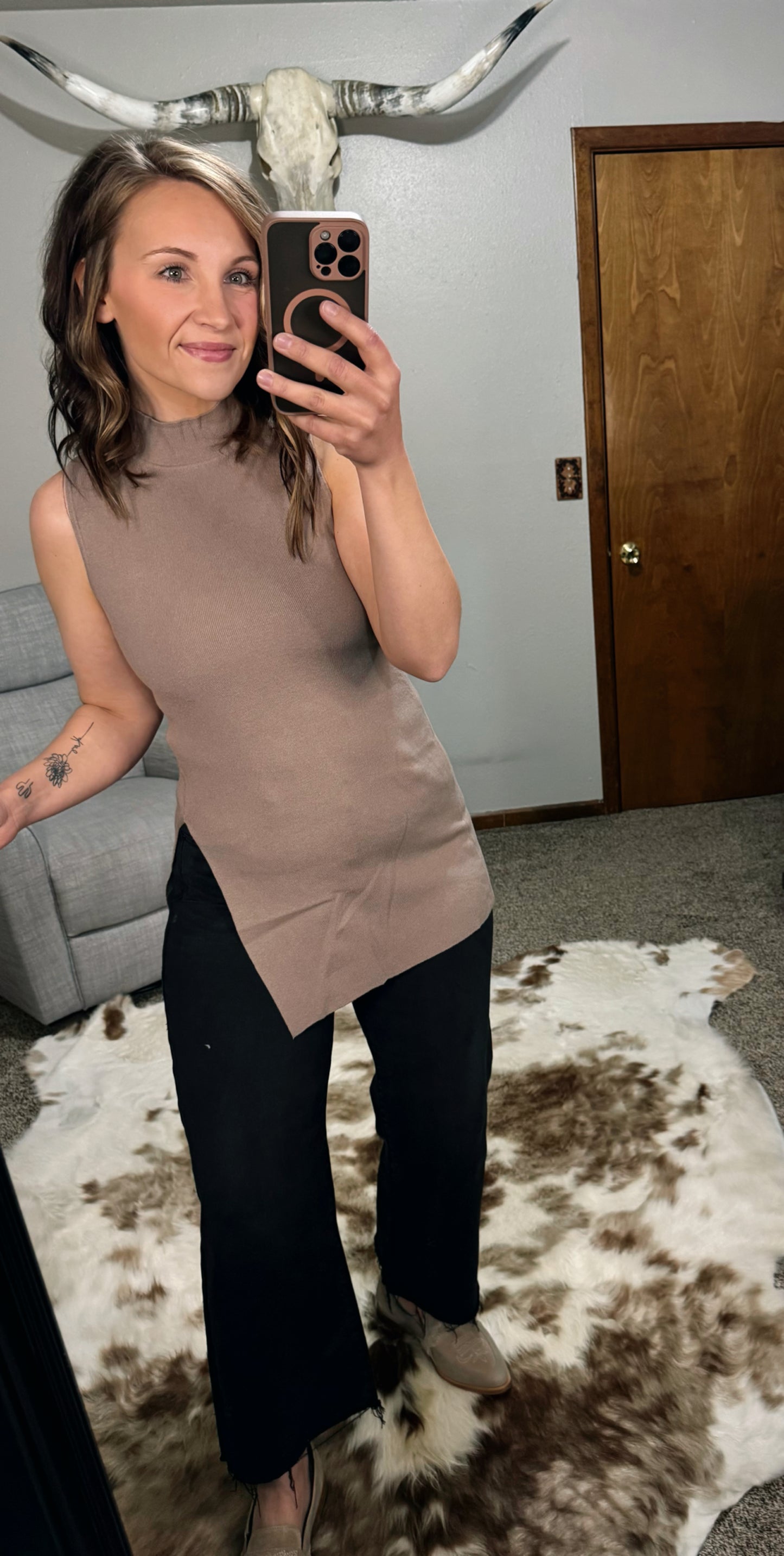 Mock Neck Sweater Tank