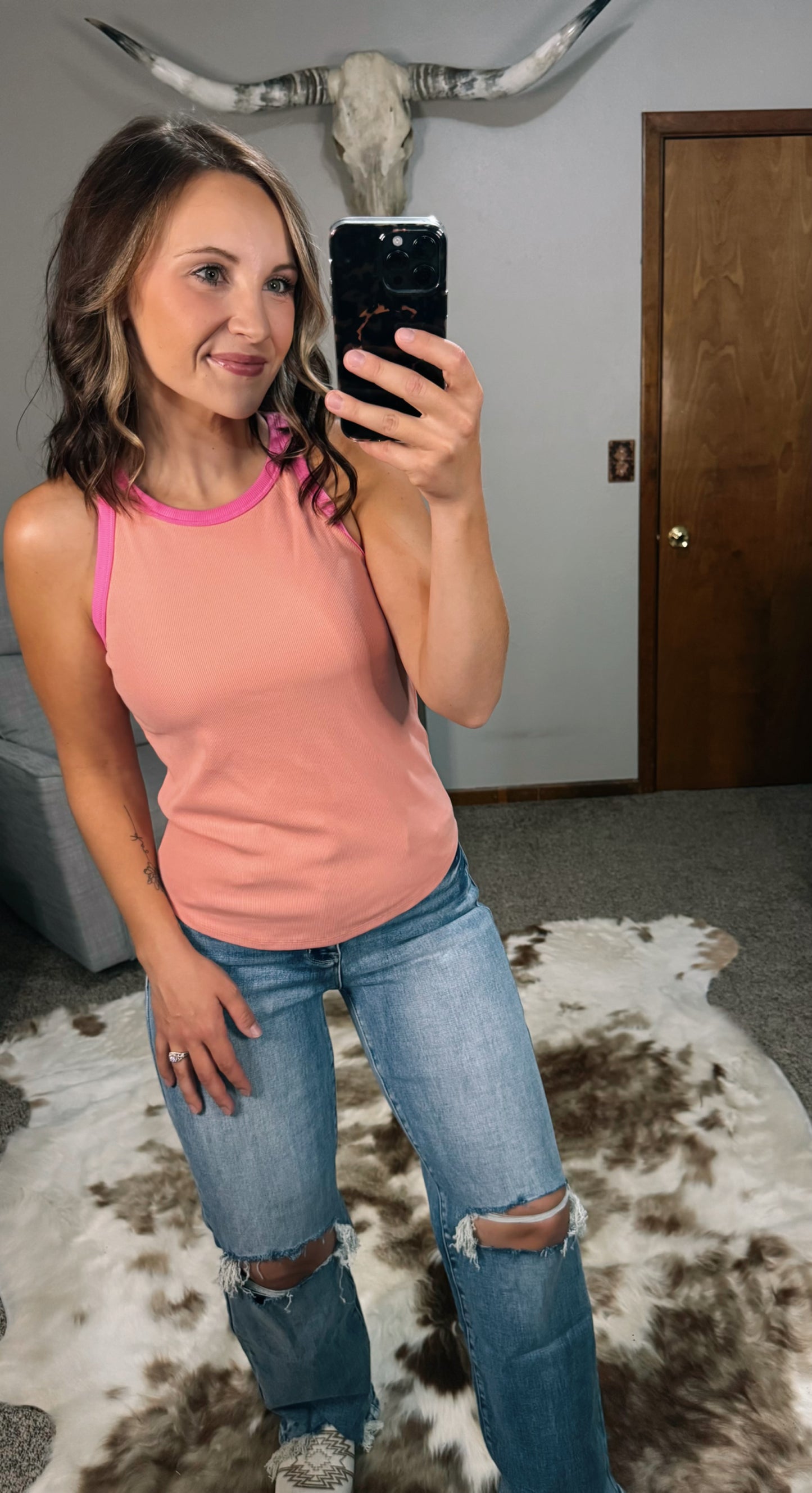 Contrast Racerback Tank