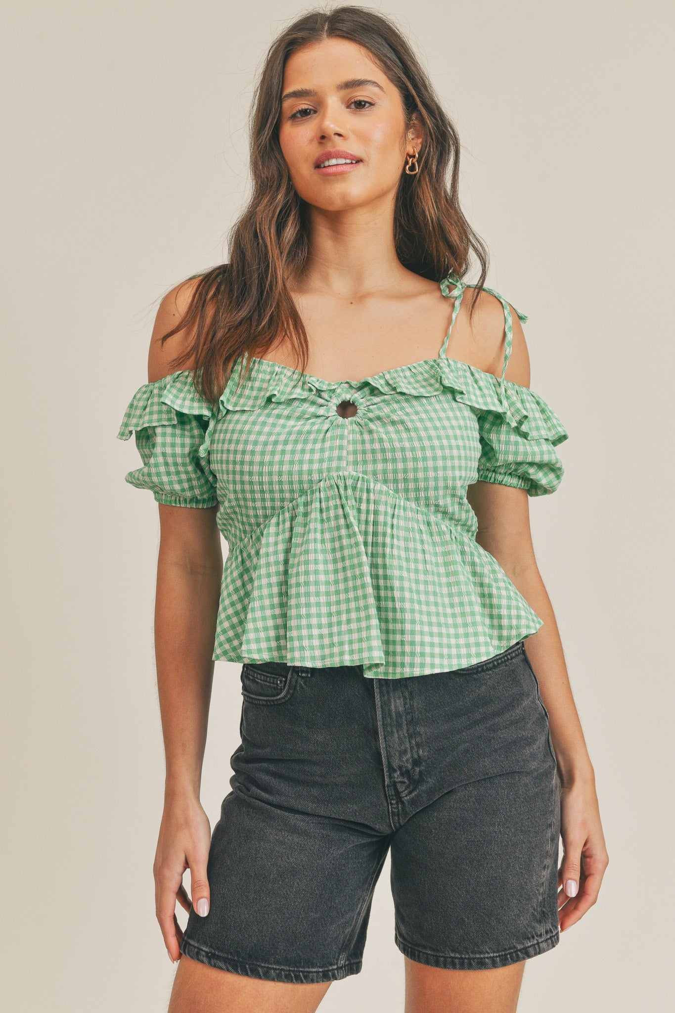 Ruffle Peplum Top