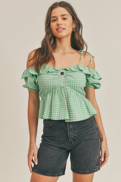 Ruffle Peplum Top
