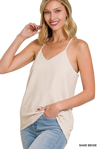 Sand Beige V-neck Cami