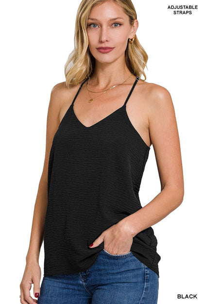 Black V-neck Cami