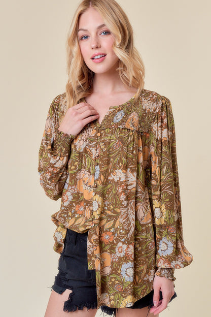 Floral Long Sleeve Blouse