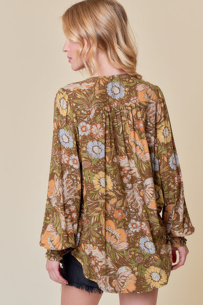 Floral Long Sleeve Blouse