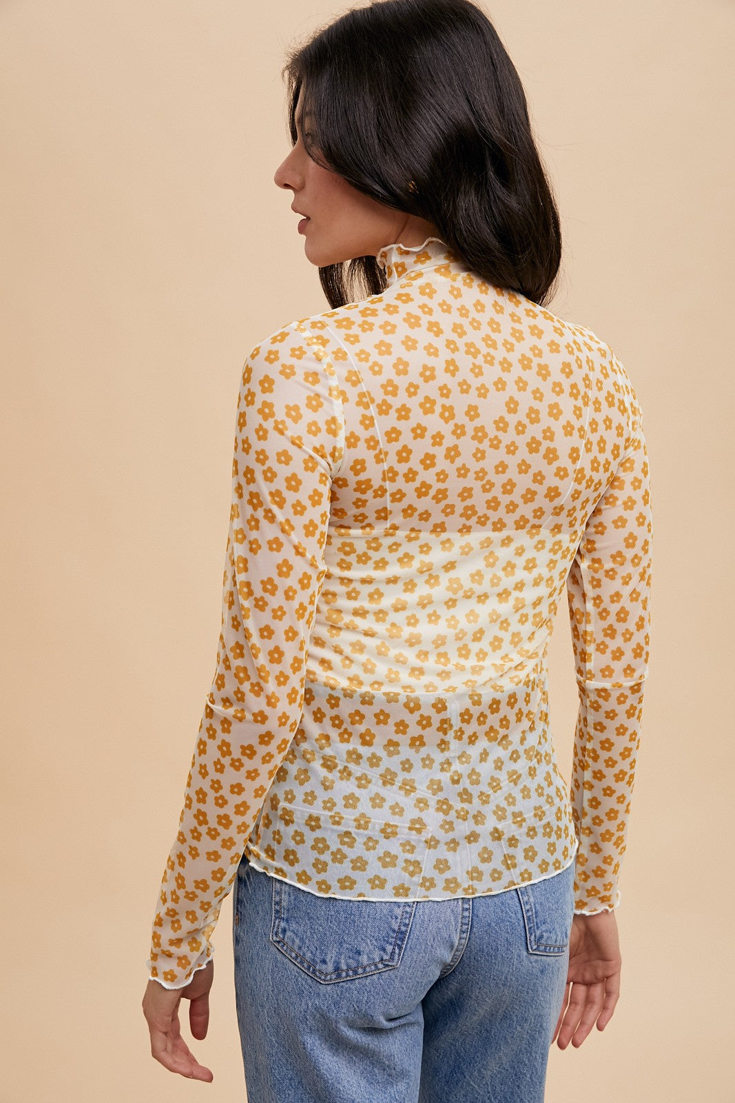 Golden Daisy Mesh Longsleeve