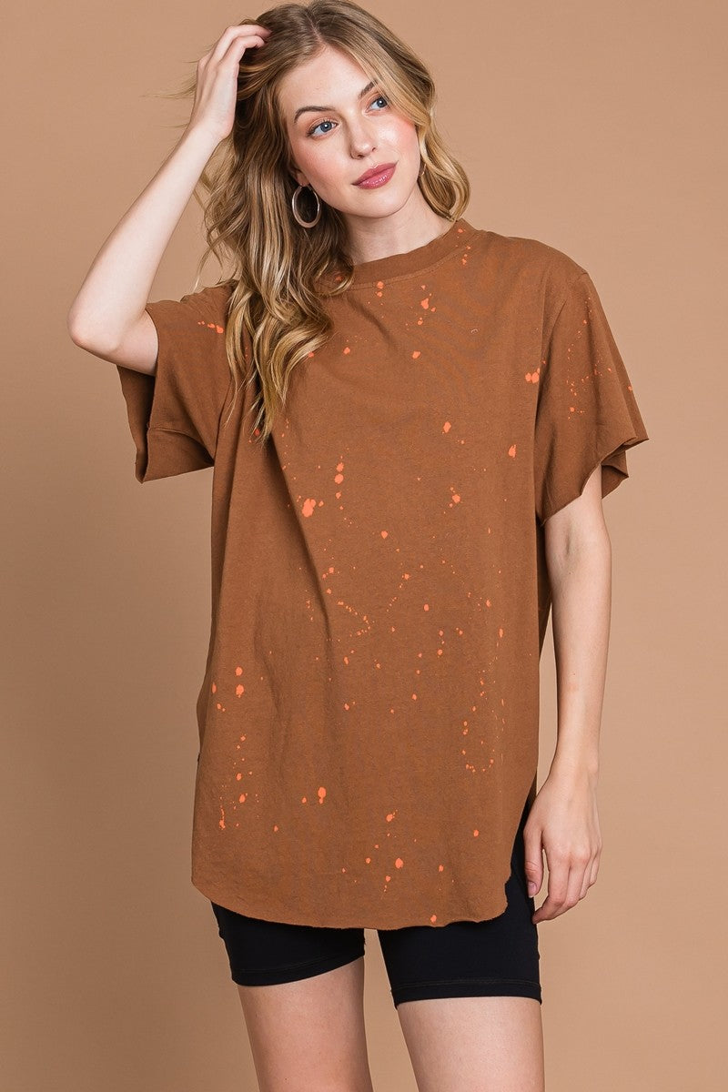 Bleach Splatter Tee - Copper