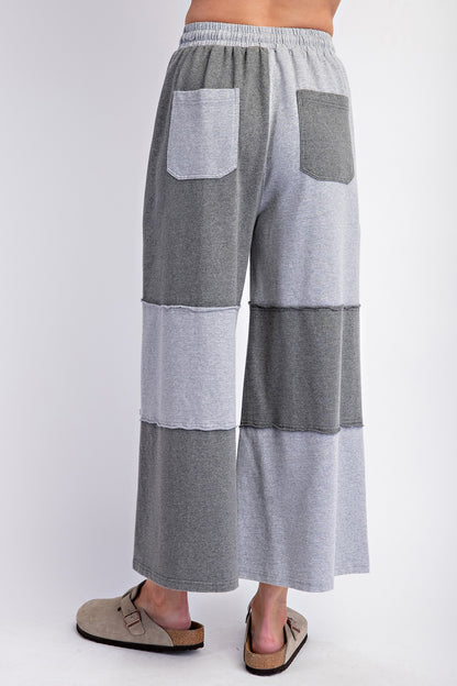 Color Block Terry Knit Pants