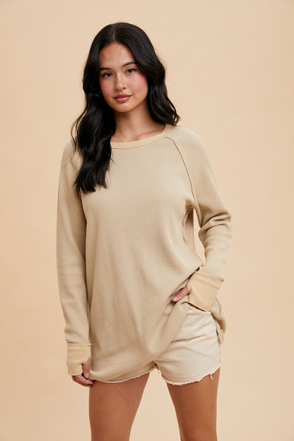 Washed Thermal Tunic - Oatmeal