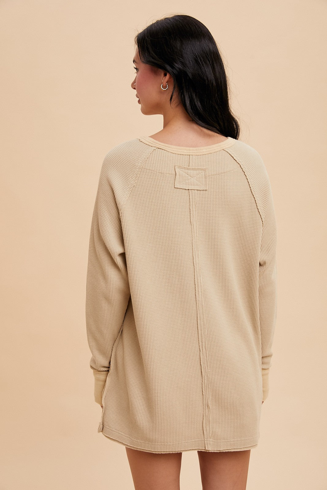 Washed Thermal Tunic - Oatmeal