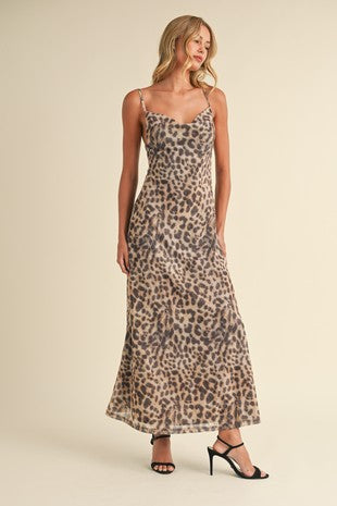 Leopard Print Maxi Dress