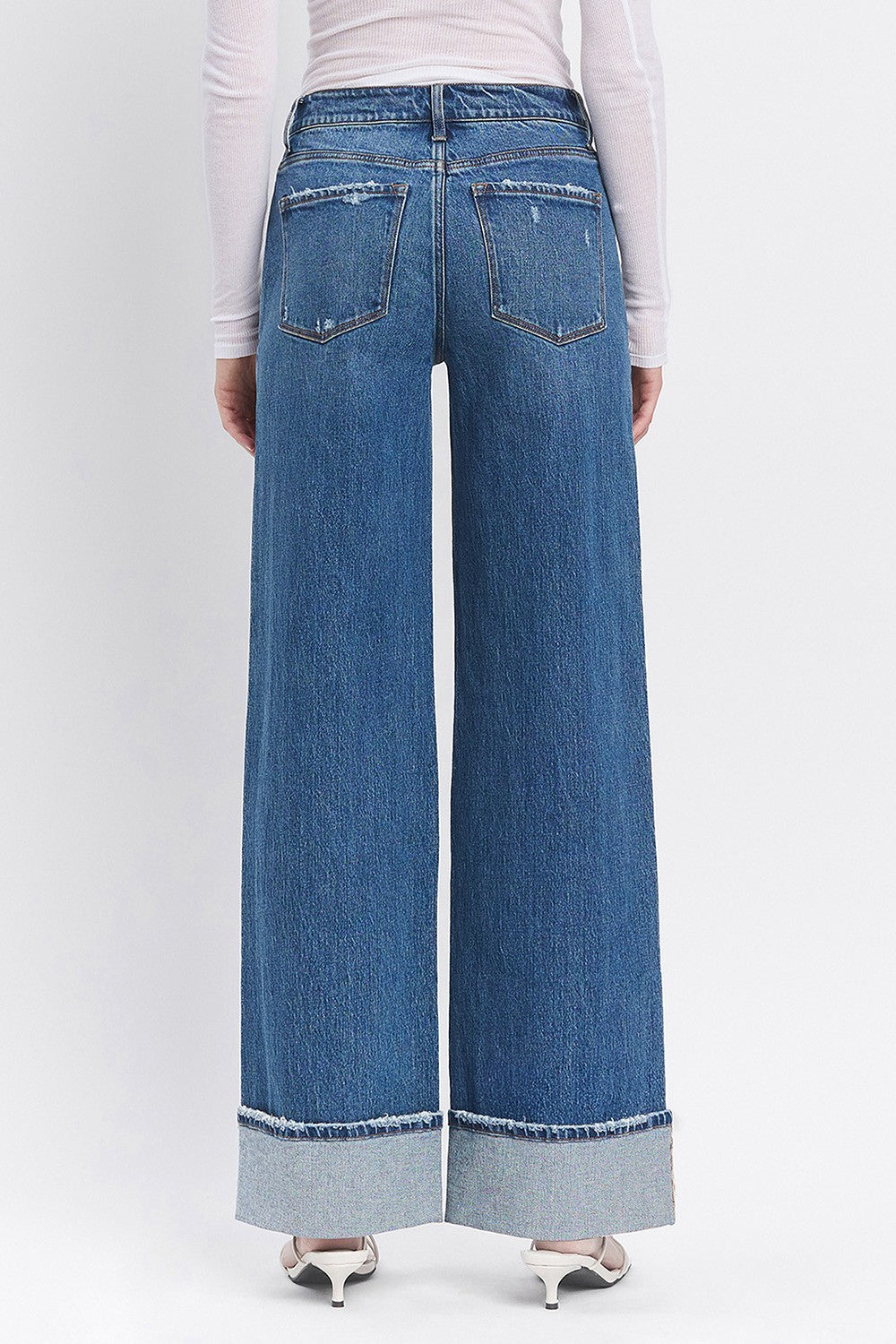 Vervet - High Rise Cuffed Baggy Wide Leg