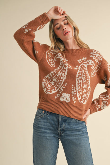 Paisley Knit Sweater