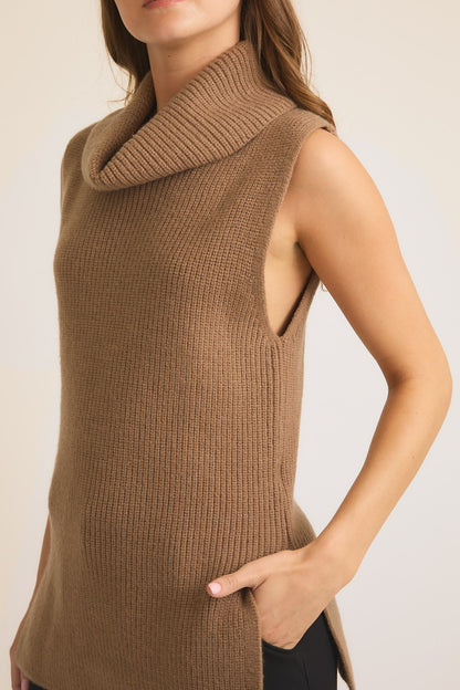 Turtle Neck Sweater Vest