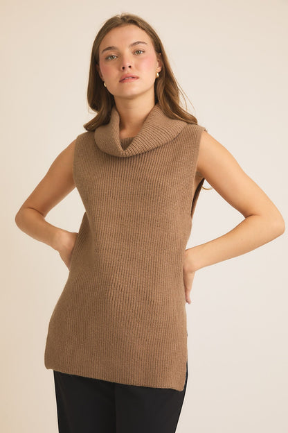 Turtle Neck Sweater Vest