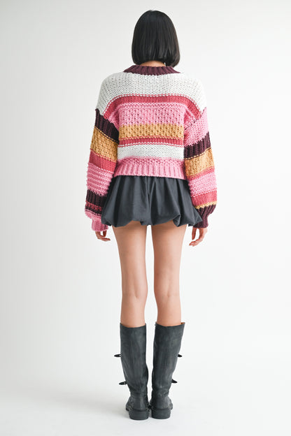 Pink Stripe Sweater