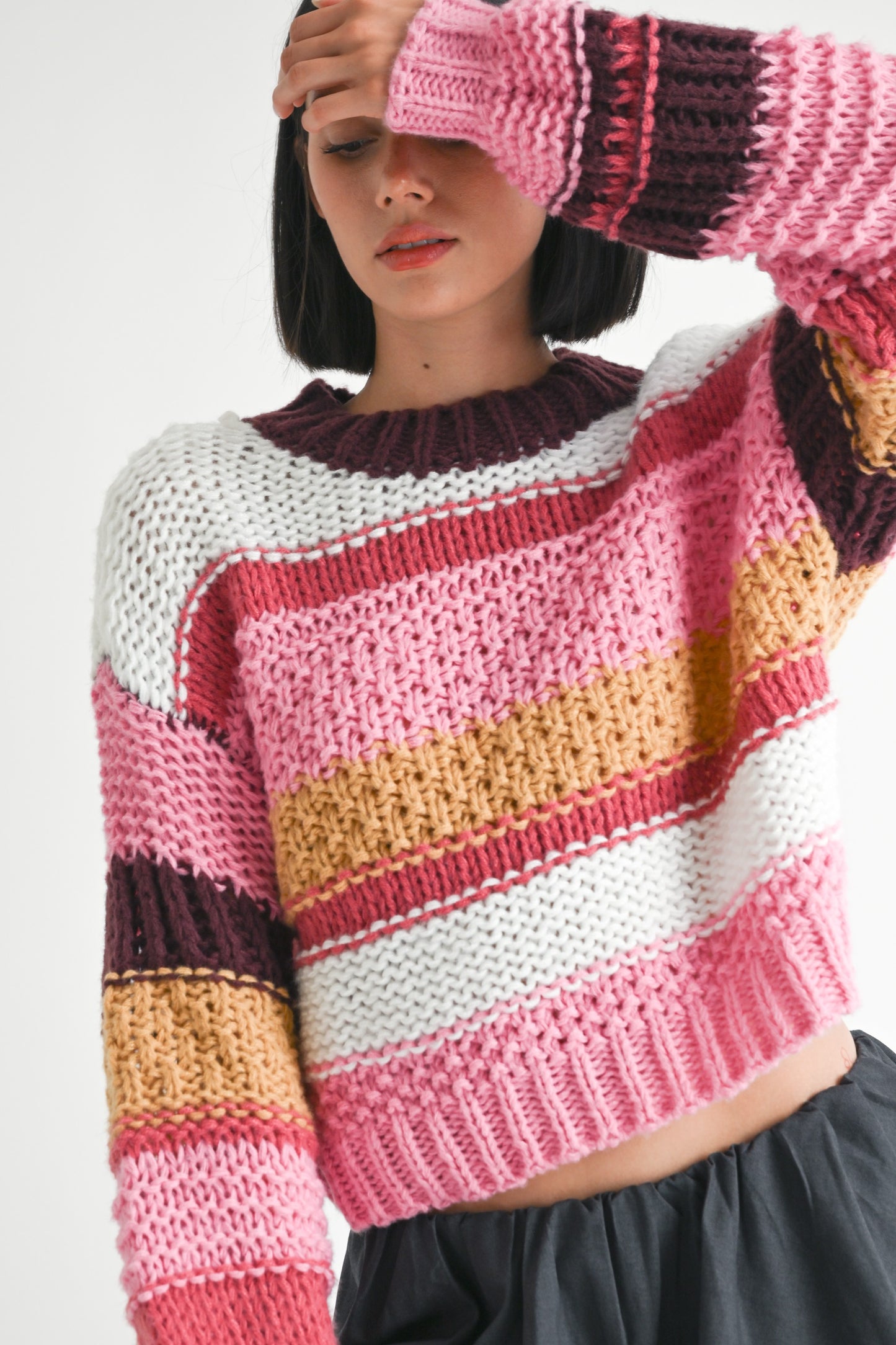 Pink Stripe Sweater