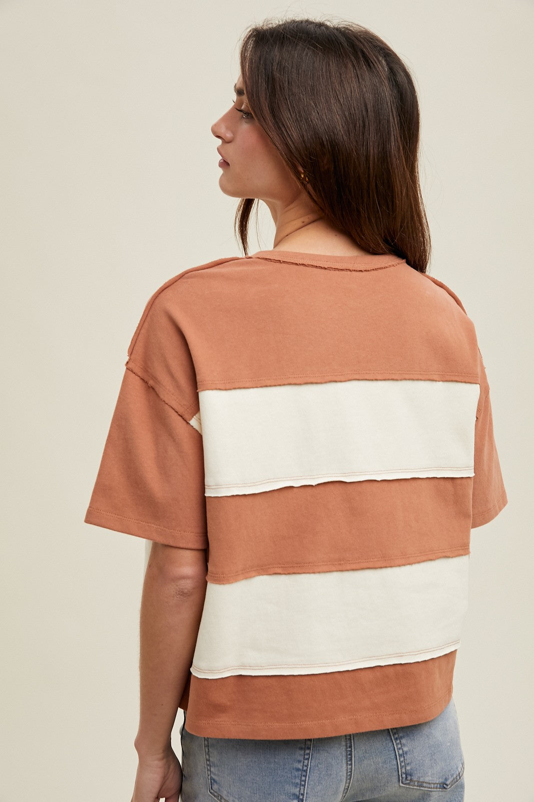 Color Block Knit Top