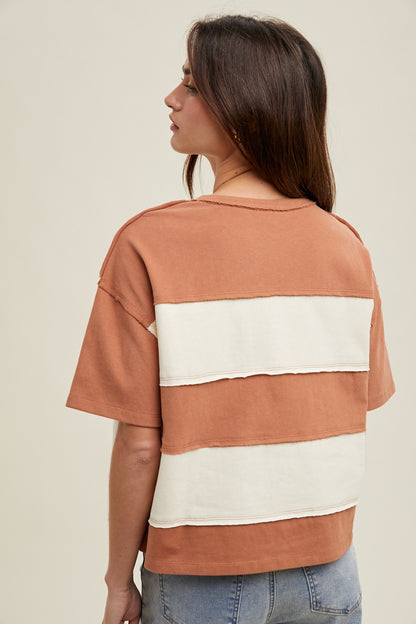 Color Block Knit Top