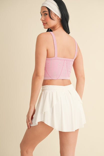 Sweetheart Crop Bra Tank – Hot Pink