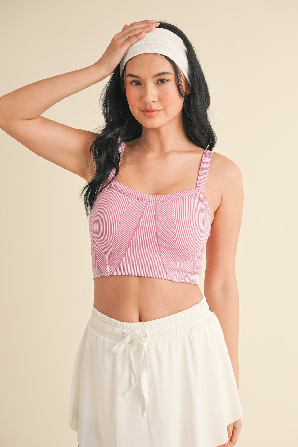 Sweetheart Crop Bra Tank – Hot Pink
