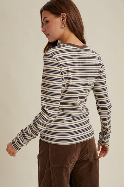 Striped Knit Top