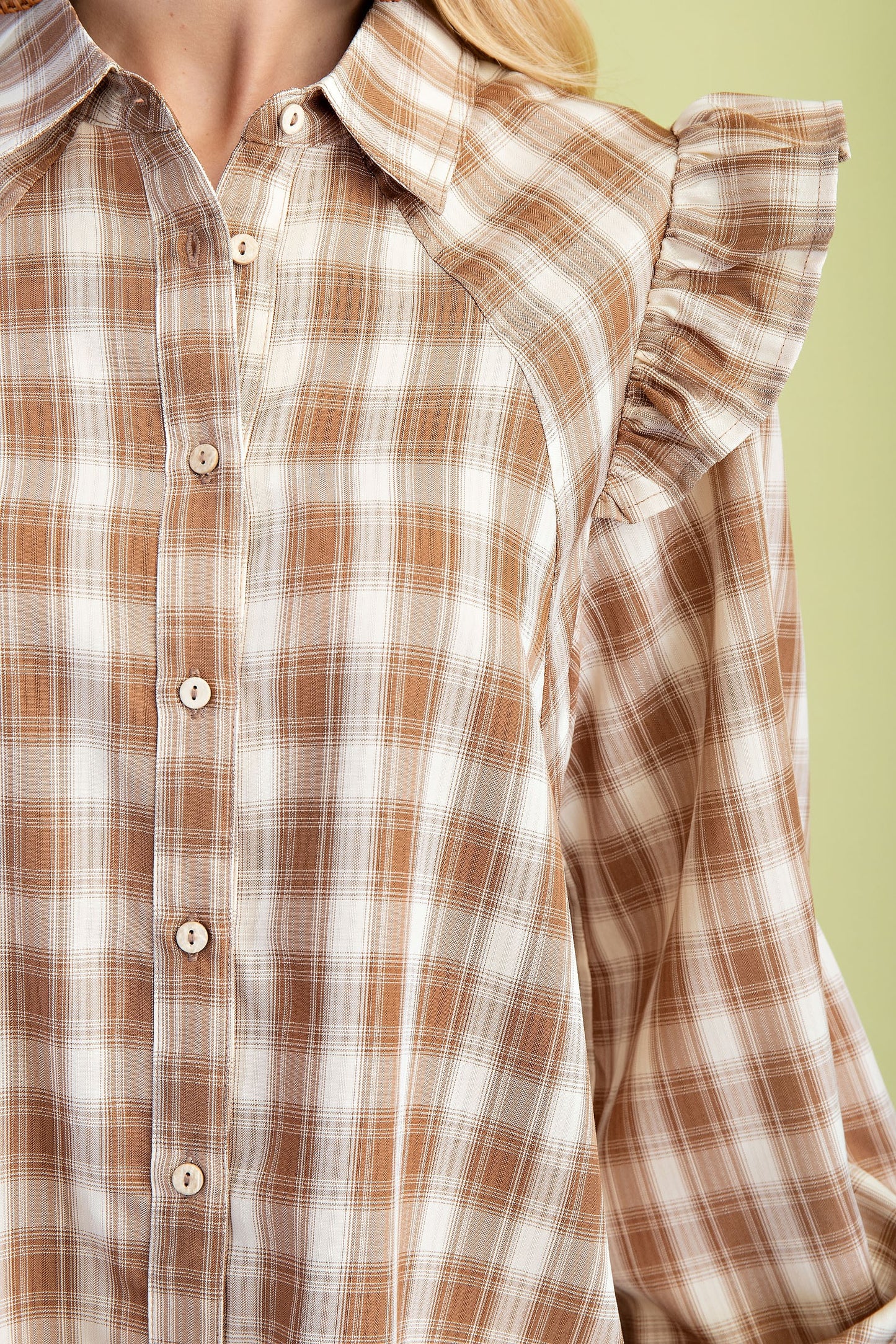 Plaid Mini Shirt Dress