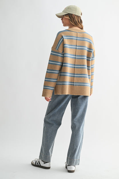 Striped Knit Sweater