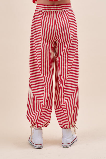 Striped Parachute Pants