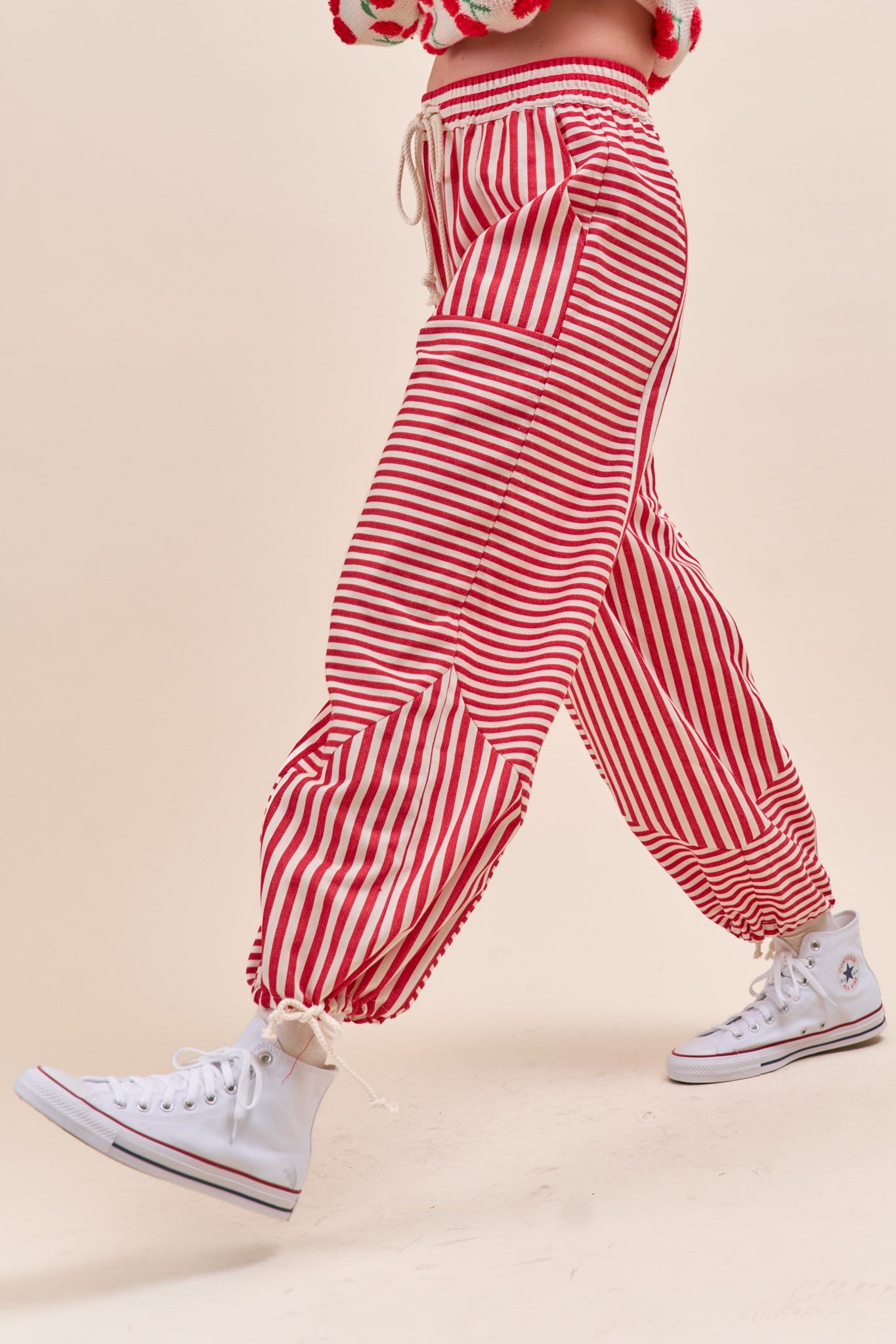 Striped Parachute Pants
