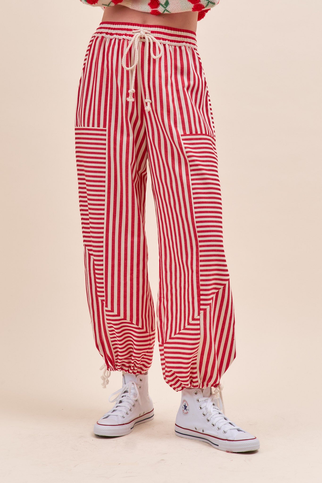Striped Parachute Pants