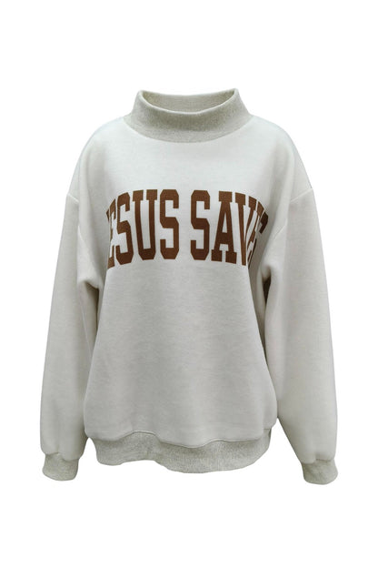 Cross Mock Neck Sweatshirt