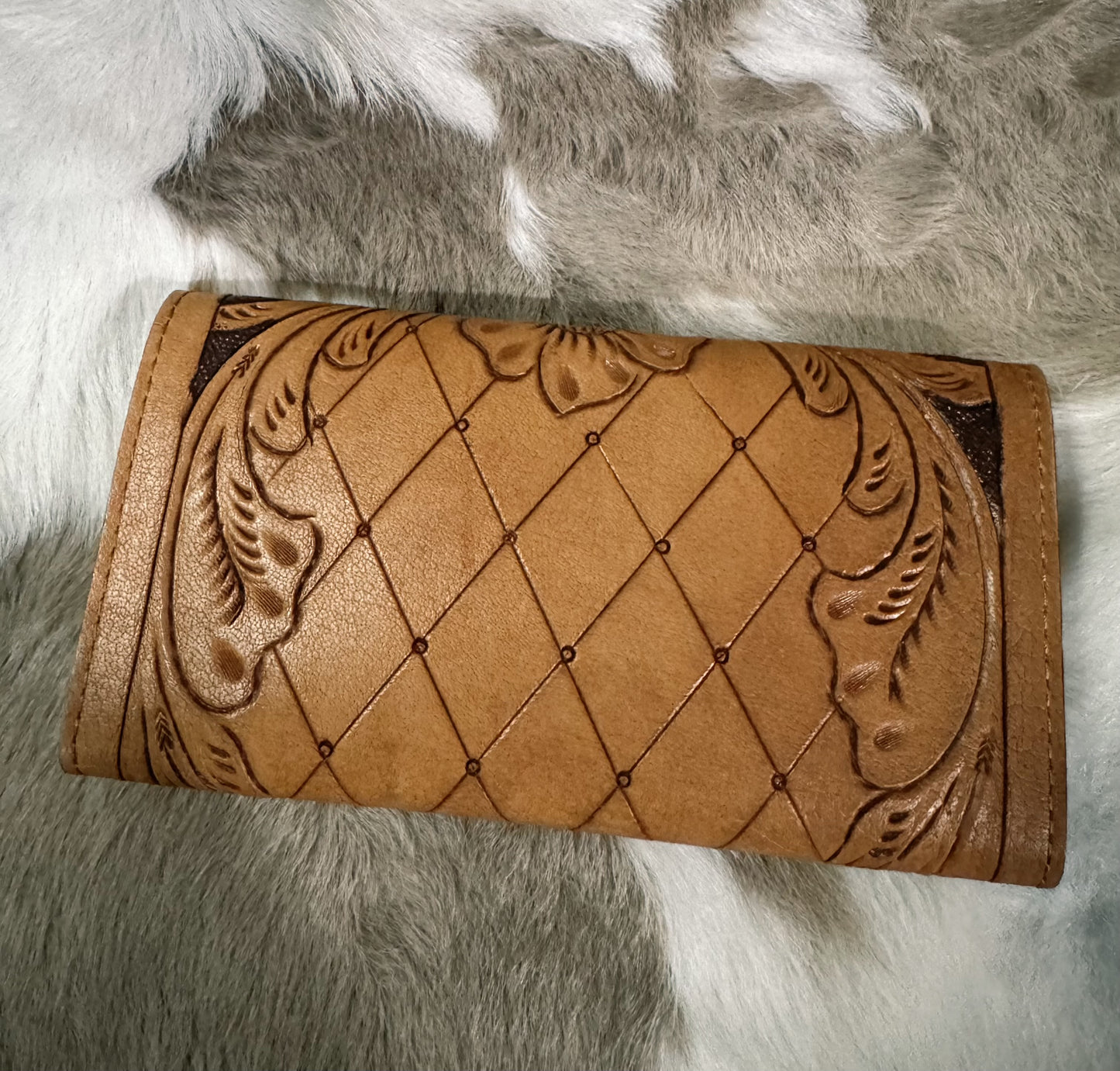 Leather Tooled Wallet #1