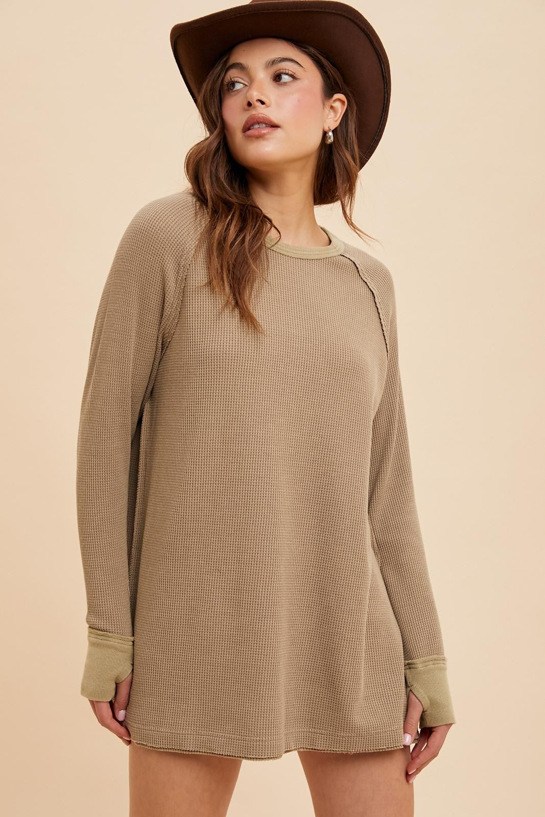 Taupe/Olive Thermal Tunic