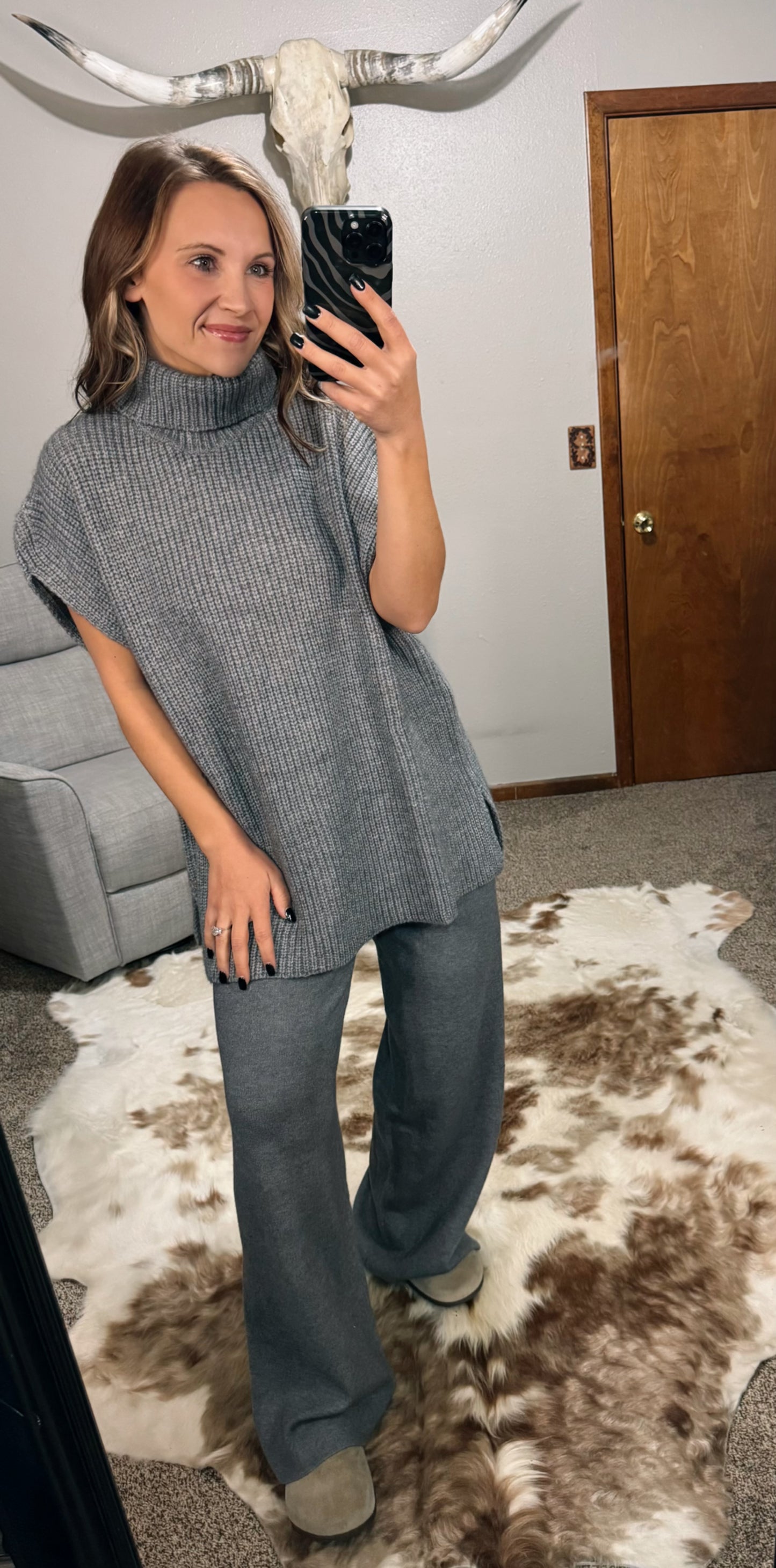 Turtle Neck Sweater Top & Pants Set