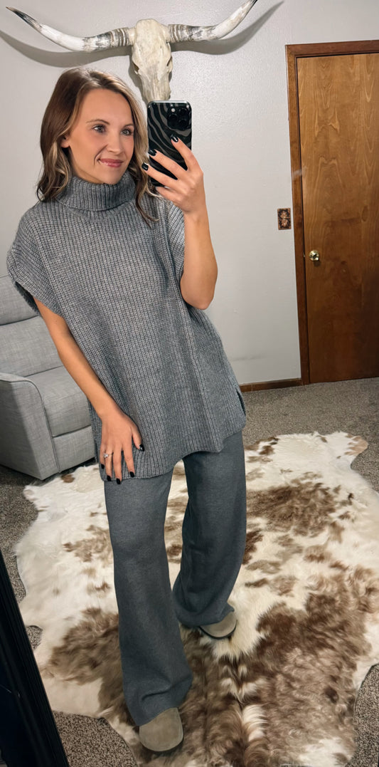 Turtle Neck Sweater Top & Pants Set