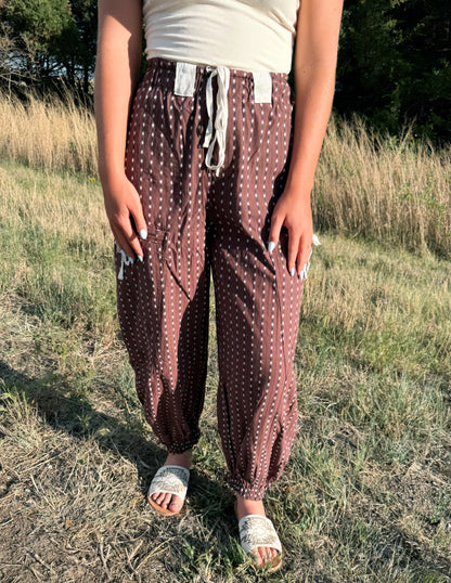 Diamond Stripe Jogger Pants