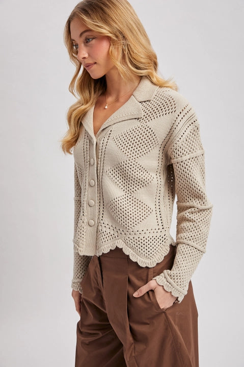 Crochet Knit Cardigan