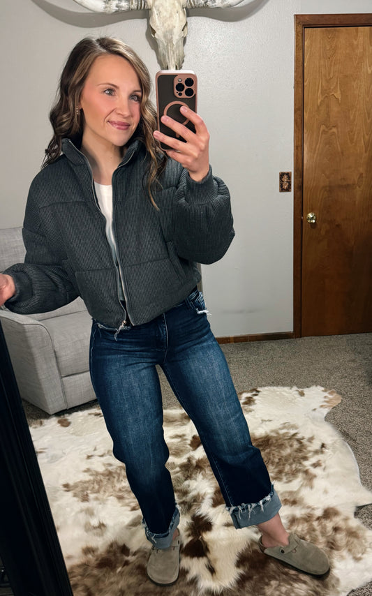 Corduroy Puffer Jacket