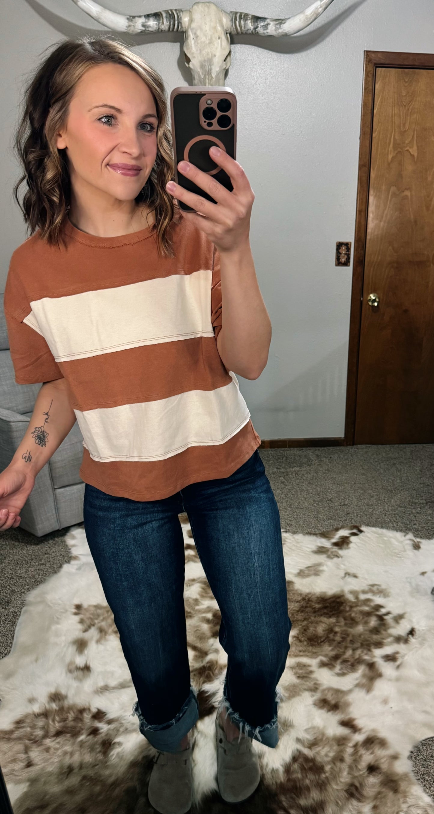 Color Block Knit Top