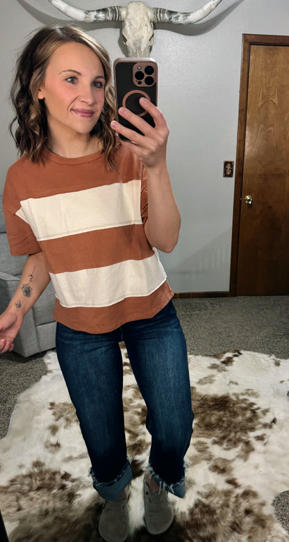 Color Block Knit Top