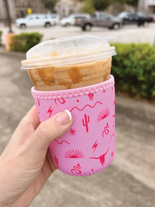 Southwest Iced Coffee Koozie – Pink