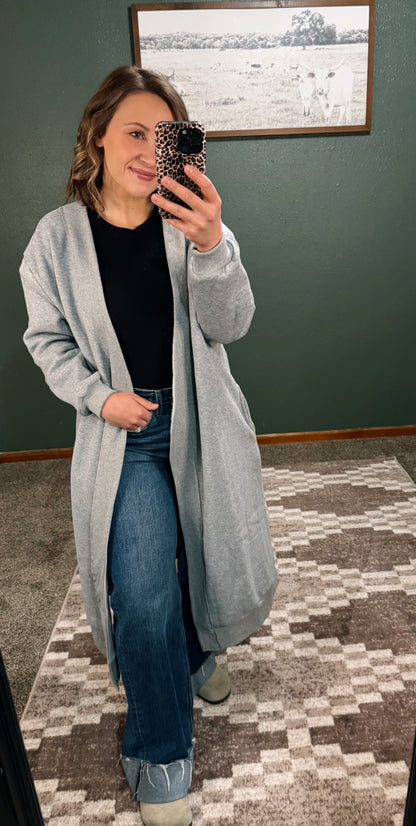 Oversized Terry Cardigan