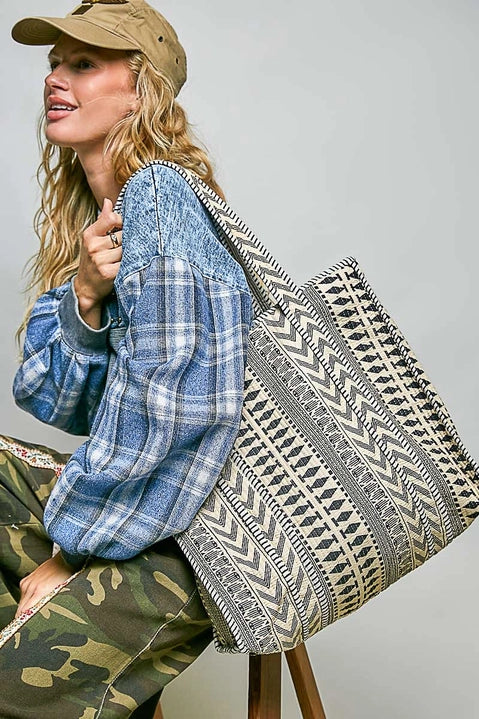 Bohemian Quilted Tote Bag