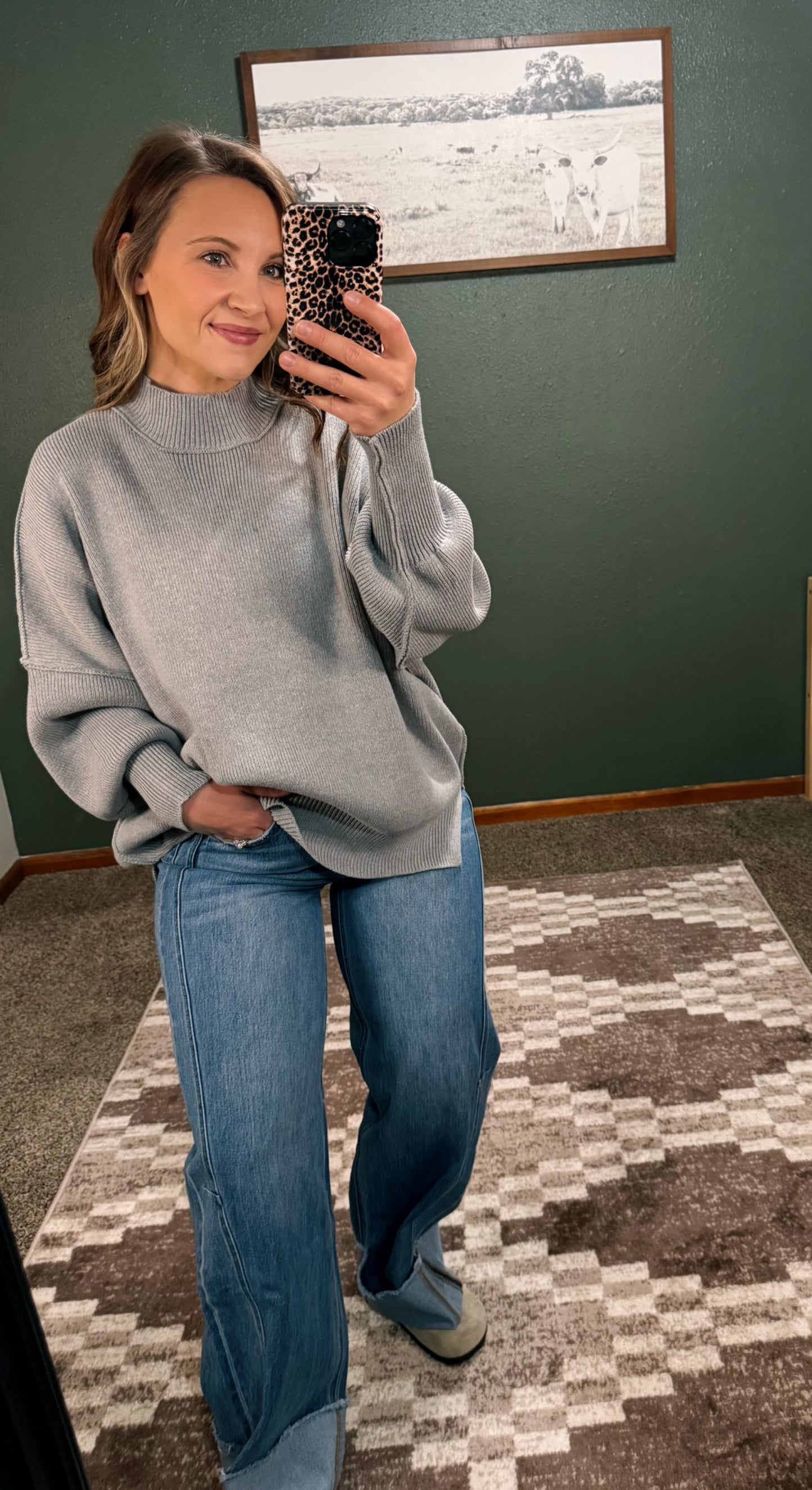 The Amelia Sweater – Heather Grey
