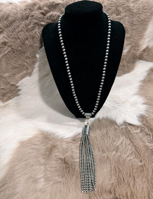 Sterling Silver & Tassel Necklace